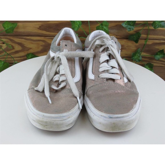 VANS Size 8.5 Sneaker Pink Leather Medium (B, M) Lace Up‎ Women - Picture 3 of 11